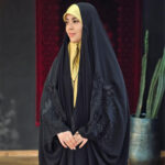 چادر گلدوزی پروانه برجسته سه بعدی