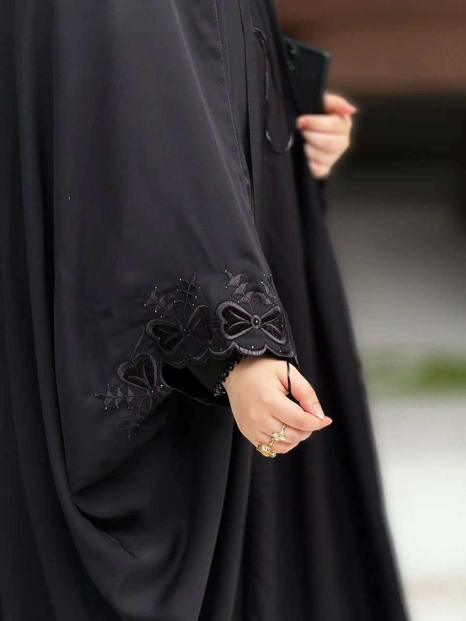 چادر عربی گلدوزی پاپیون دور مچ نداقطری